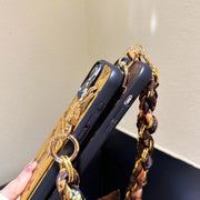 Luxury  Leather card  Scarf chain phone case for iphone