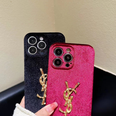 Luxury  Rhinestone velvet phone case for iphone