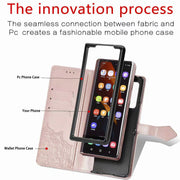 Luxury  leather Card phone case For Samsung Z fold