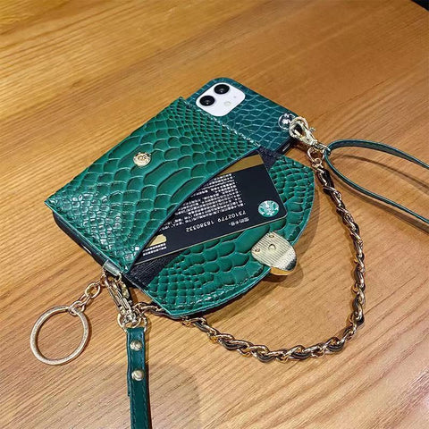 New Luxury  Insert card chain phone case for iPhone