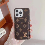 Luxury leather card case phone case for iphone