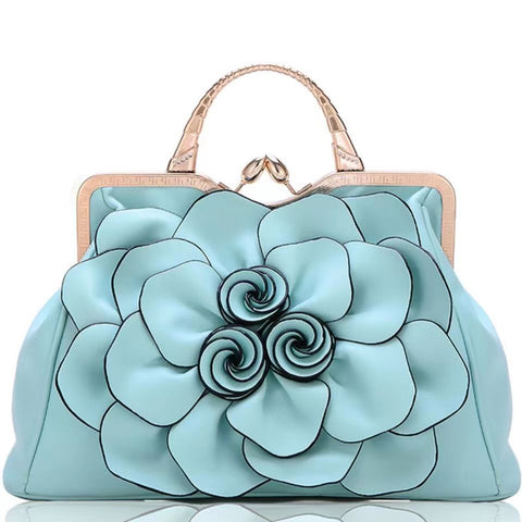 New Fashion Flower cowhide Handbag