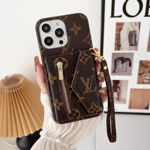 Luxury VL Leather card  phone case for iphone