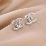 Small fragrant diamond pearl earrings