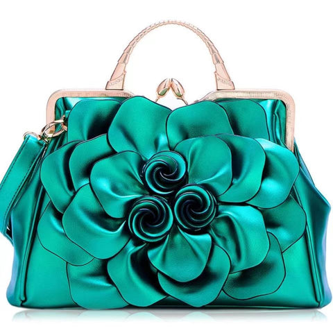 New Fashion Flower cowhide Handbag