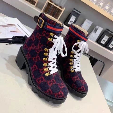 New Fashion Retro Letter printing Short Boots