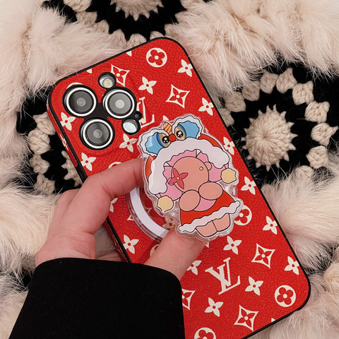 Stand Holder Retro Flower phone case for iPhone