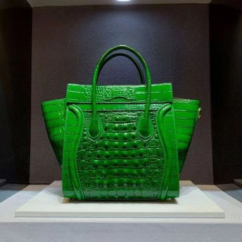 New Luxury Crocodile pattern cowhide Handbag