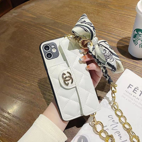 New Luxury CC  Insert card chain phone case for iPhone