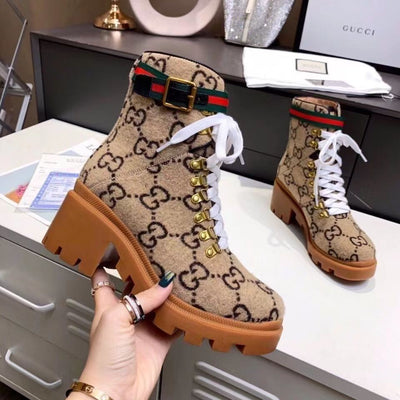 New Fashion Retro Letter printing Short Boots