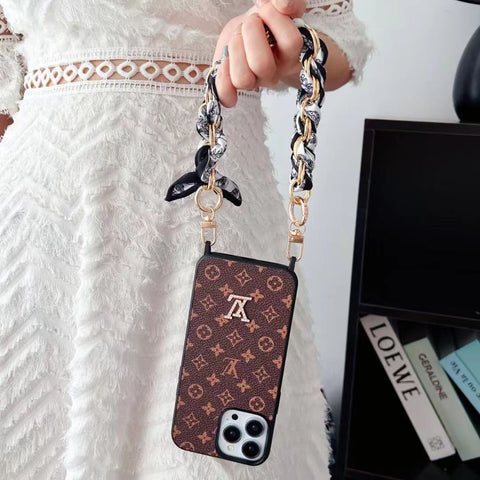 Luxury Scarf chain phone case for iphone