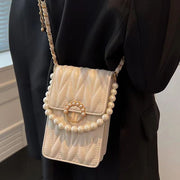 New Luxury Pearl Chain crossbody Universal phone bag