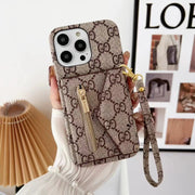 Luxury VL Leather card  phone case for iphone