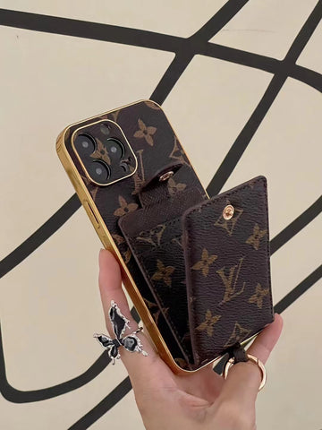 Luxury leather card case phone case for iphone