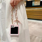 Luxury Scarf chain phone case For Samsung Z flip