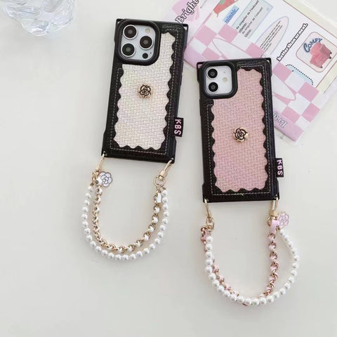 Luxury Pearl Chain phone case for iphone