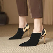 New Fashion Pointed Sequin Sexy High Heel Short Boots