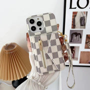 Luxury VL Leather card  phone case for iphone