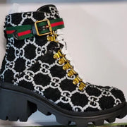 New Fashion Retro Letter printing Short Boots