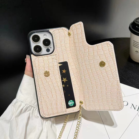 Luxury leather card case phone case for iphone