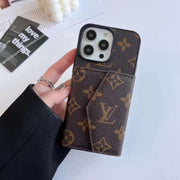 Tri-fold card holder phone case for iphone