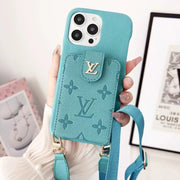 Luxury VL Leather card  phone case for iphone