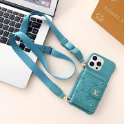 Luxury VL Leather card  phone case for iphone