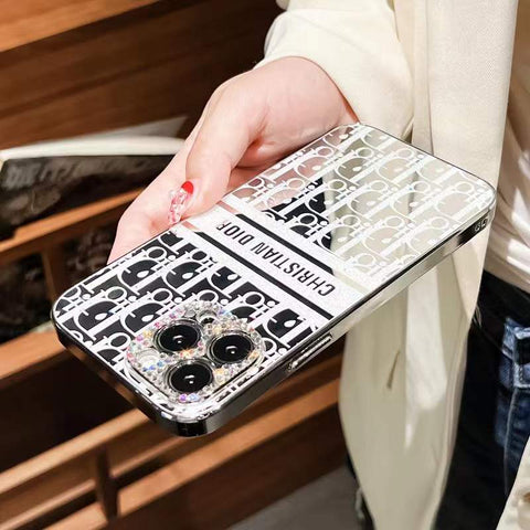 Diamond letter electroplating phone case