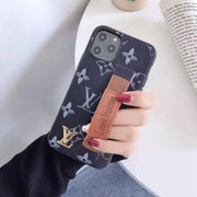 Luxury VL Wrist strap leather phone case for iphone