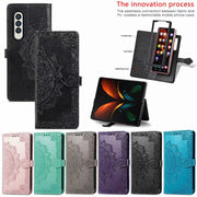 Luxury  leather Card phone case For Samsung Z fold