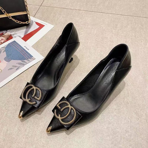 2023 GC Retro pointed toe high heels