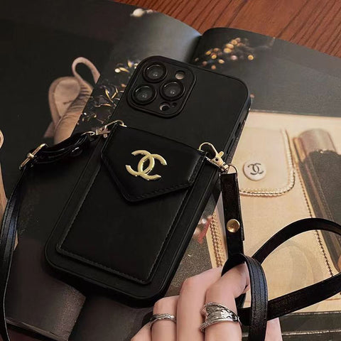 New Luxury  Insert card Crossbody phone case for iPhone