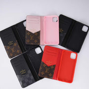 Retro leather card case phone case