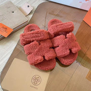 2023 Autumn and Winter lamb hair slippers