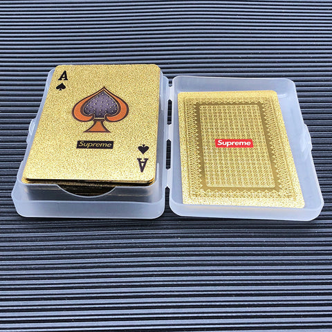 Waterproof gold transparent poker