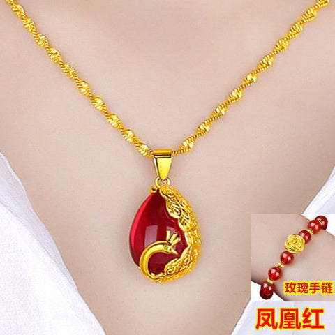 18k yellow gold necklace clavicle chain