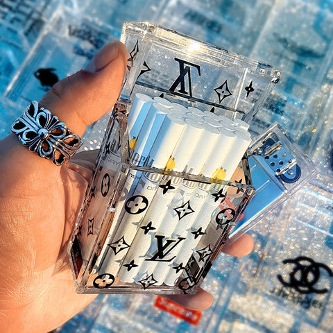 Transparent cigarette case