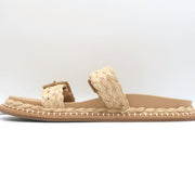 Ulla Johnson Kiera Raffia Slide Sandals Natural Size 39.5