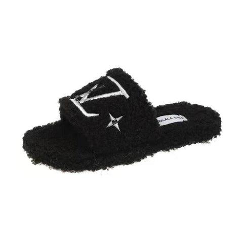 Fashion winter warm comfortable home lambswool slippers