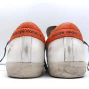 Golden Goose Superstar Double Tongue Glitter Star Sneakers White Size 37 NEW