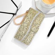 Shiny wallet crystal wrist phone case