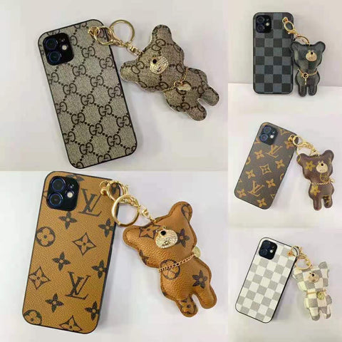 Cute bear hanging phone case