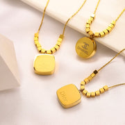 Fashion simple titanium steel gold-plated necklace