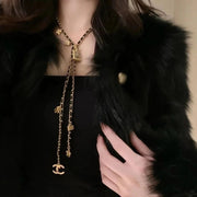 2022 alloy small fragrance double C high-grade necklace