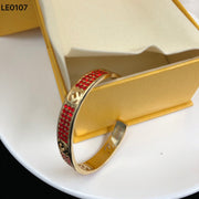 Gold red bracelet