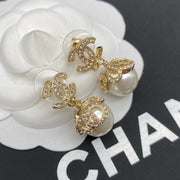 crystal pearl earrings