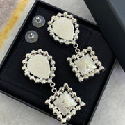 crystal black earrings