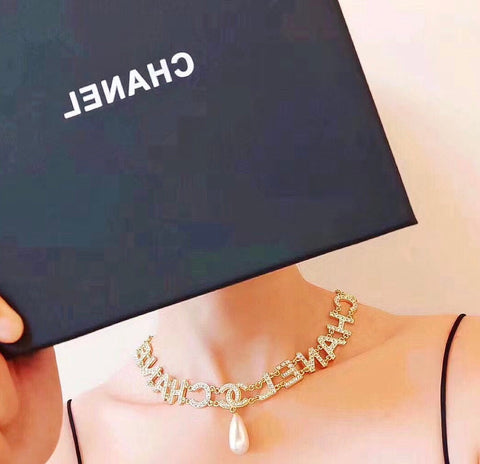 fashion alphabet necklace