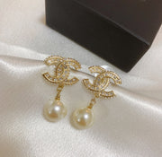 Crystal Pearl Earrings