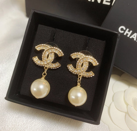 Crystal Pearl Earrings